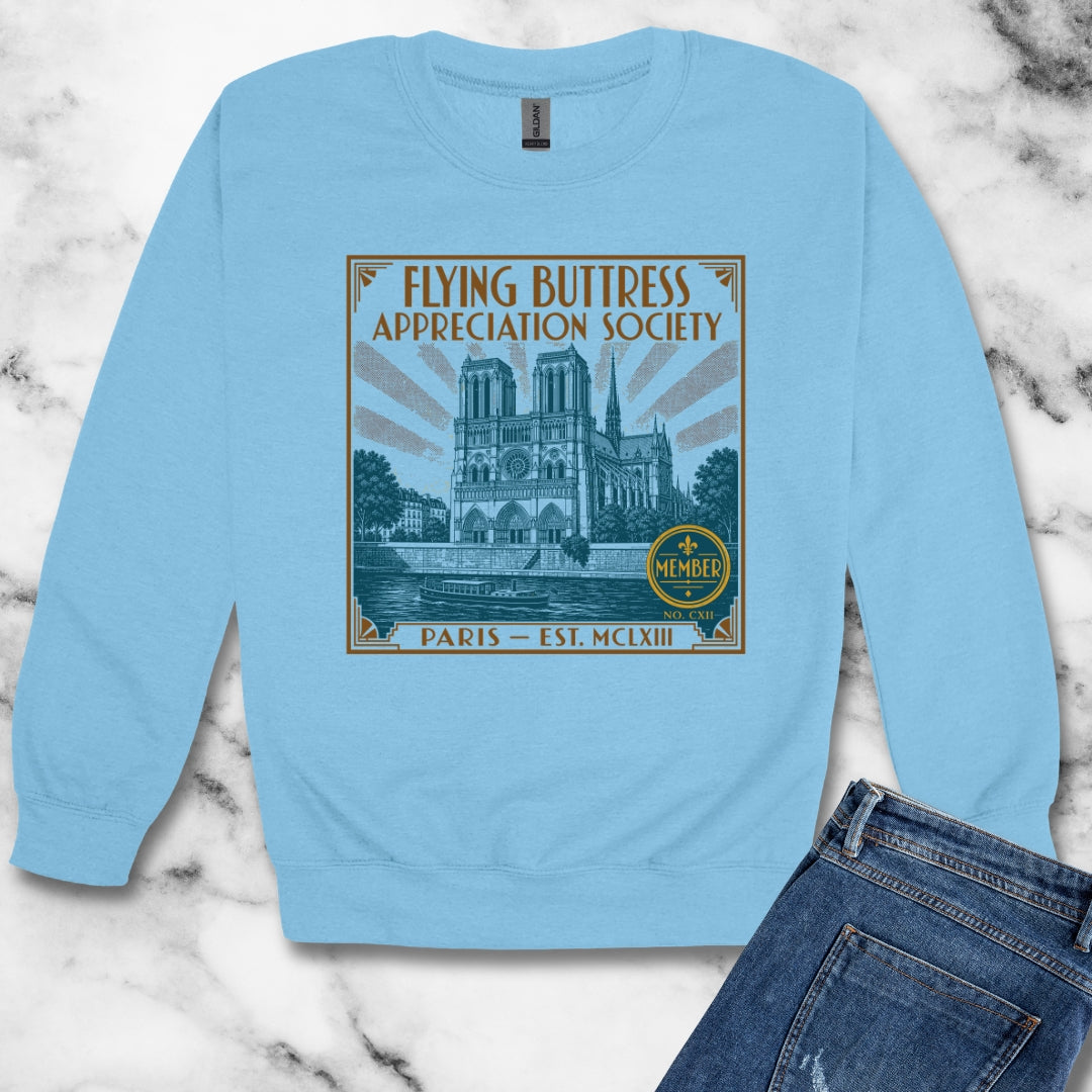 Flying Buttress Appreciation Art Nouveau Unisex Heavy Crewneck Sweatshirt