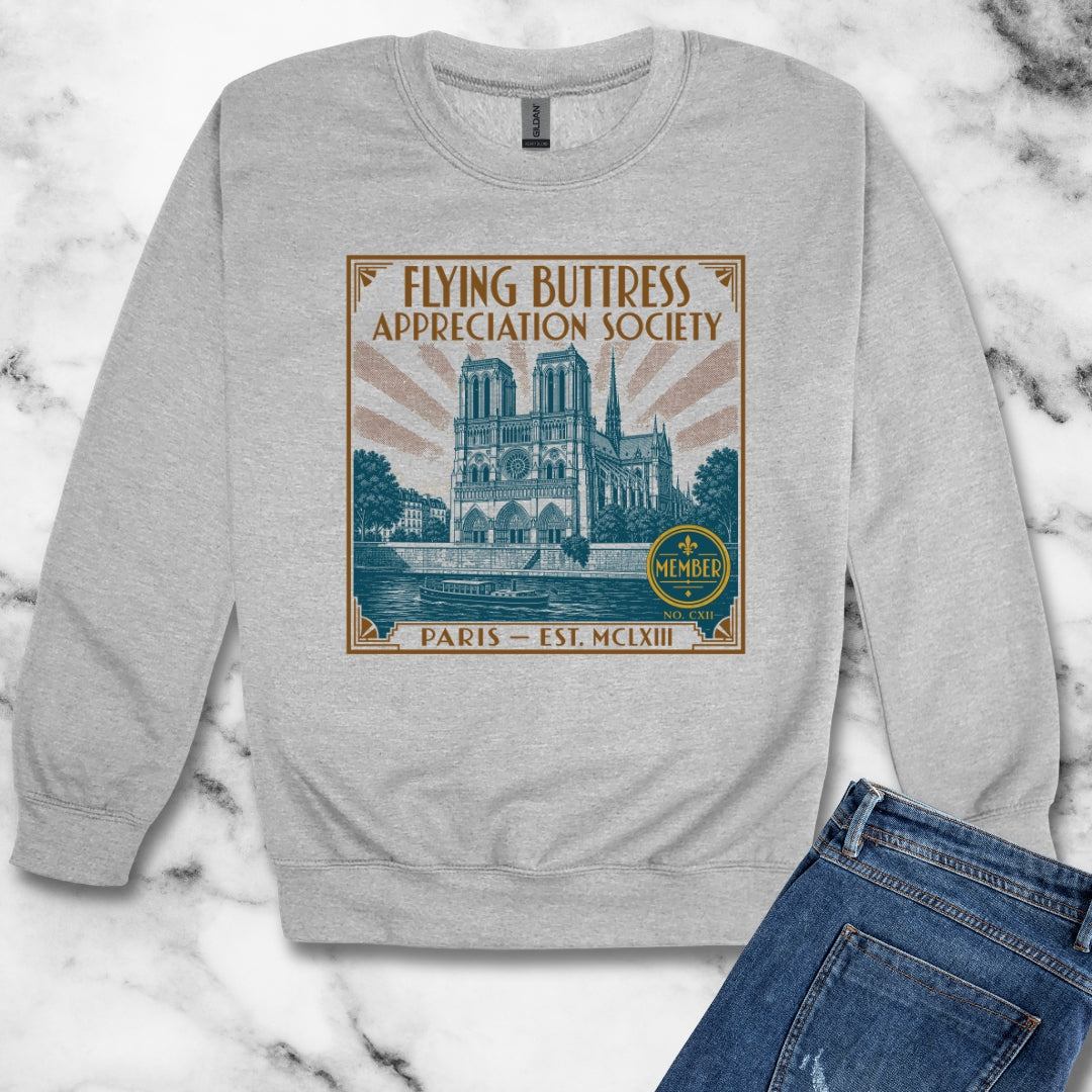 Flying Buttress Appreciation Art Nouveau Unisex Heavy Crewneck Sweatshirt