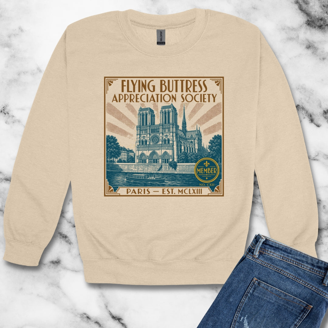 Flying Buttress Appreciation Art Nouveau Unisex Heavy Crewneck Sweatshirt