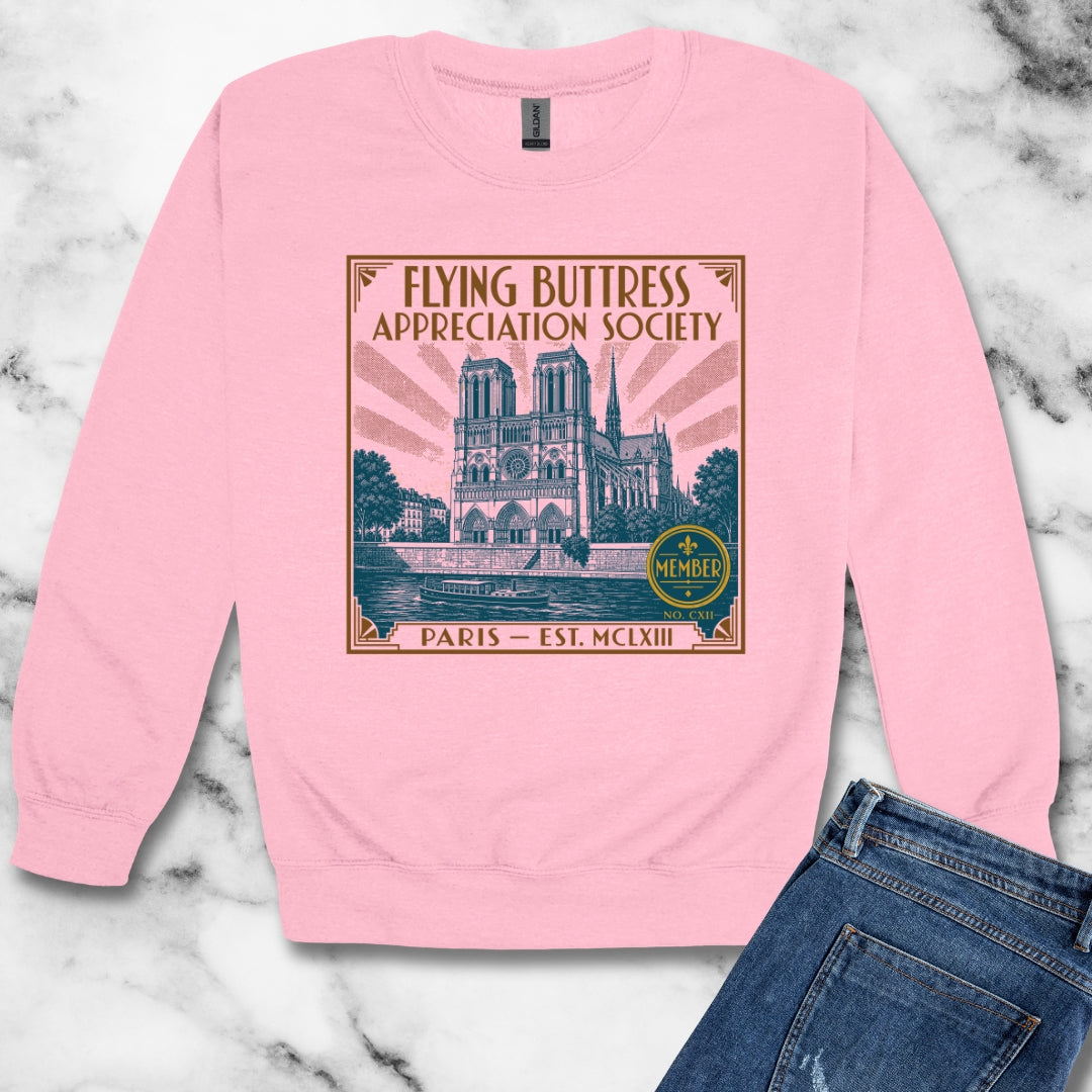 Flying Buttress Appreciation Art Nouveau Unisex Heavy Crewneck Sweatshirt