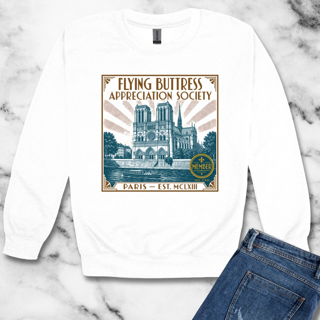 Flying Buttress Appreciation Art Nouveau Unisex Heavy Crewneck Sweatshirt