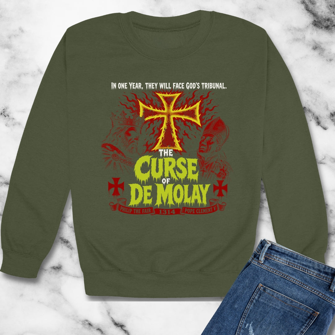 Curse of De Molay Templar B Movie Unisex Heavy Crewneck Sweatshirt