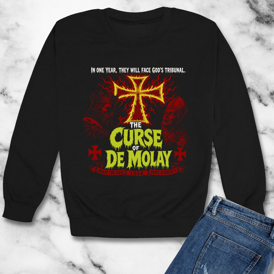 Curse of De Molay Templar B Movie Unisex Heavy Crewneck Sweatshirt