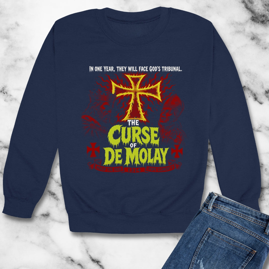 Curse of De Molay Templar B Movie Unisex Heavy Crewneck Sweatshirt