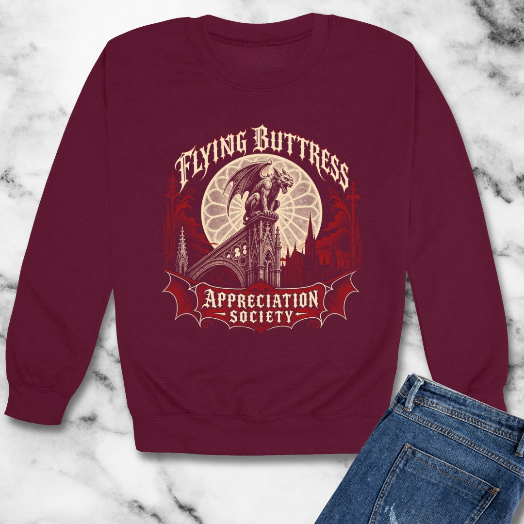 Flying Buttress Appreciation Society Gargoyle Unisex Heavy Crewneck Sweatshirt