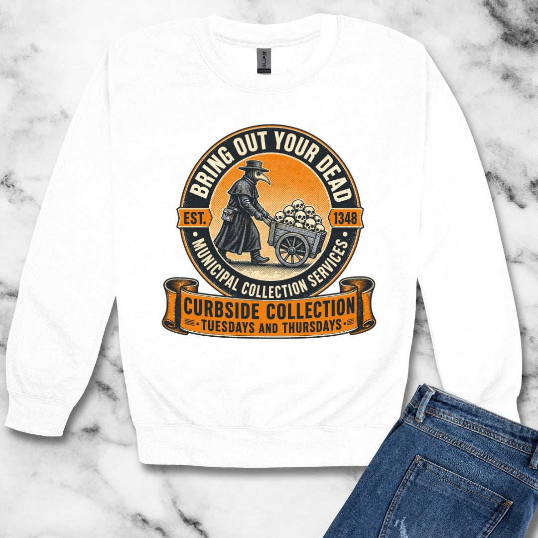 Bring Out Your Dead Plague Doctor Unisex Heavy Crewneck Sweatshirt