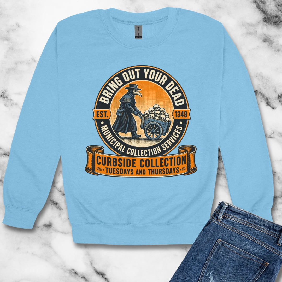 Bring Out Your Dead Plague Doctor Unisex Heavy Crewneck Sweatshirt