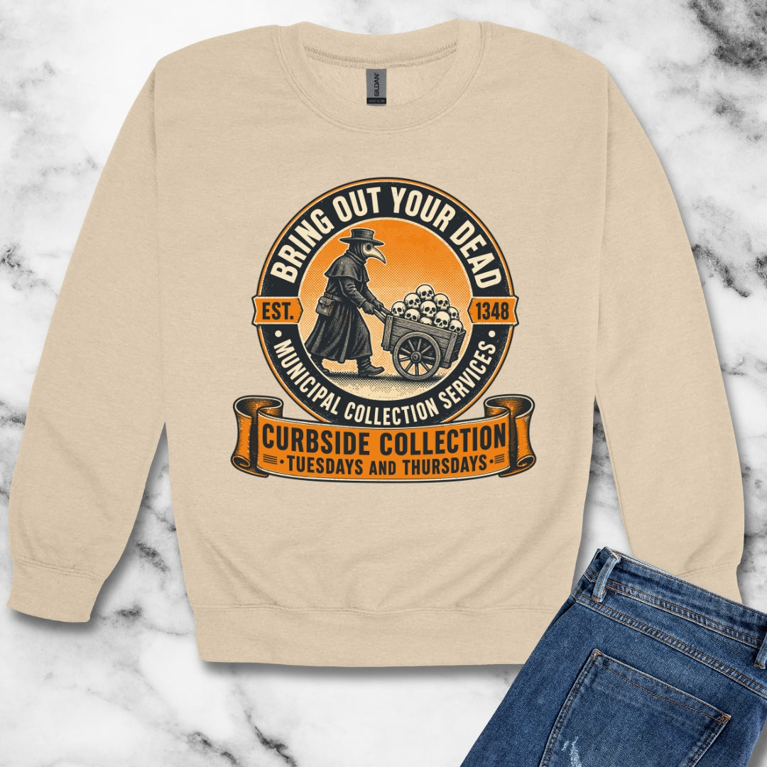 Bring Out Your Dead Plague Doctor Unisex Heavy Crewneck Sweatshirt