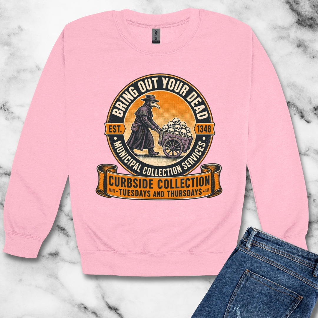 Bring Out Your Dead Plague Doctor Unisex Heavy Crewneck Sweatshirt