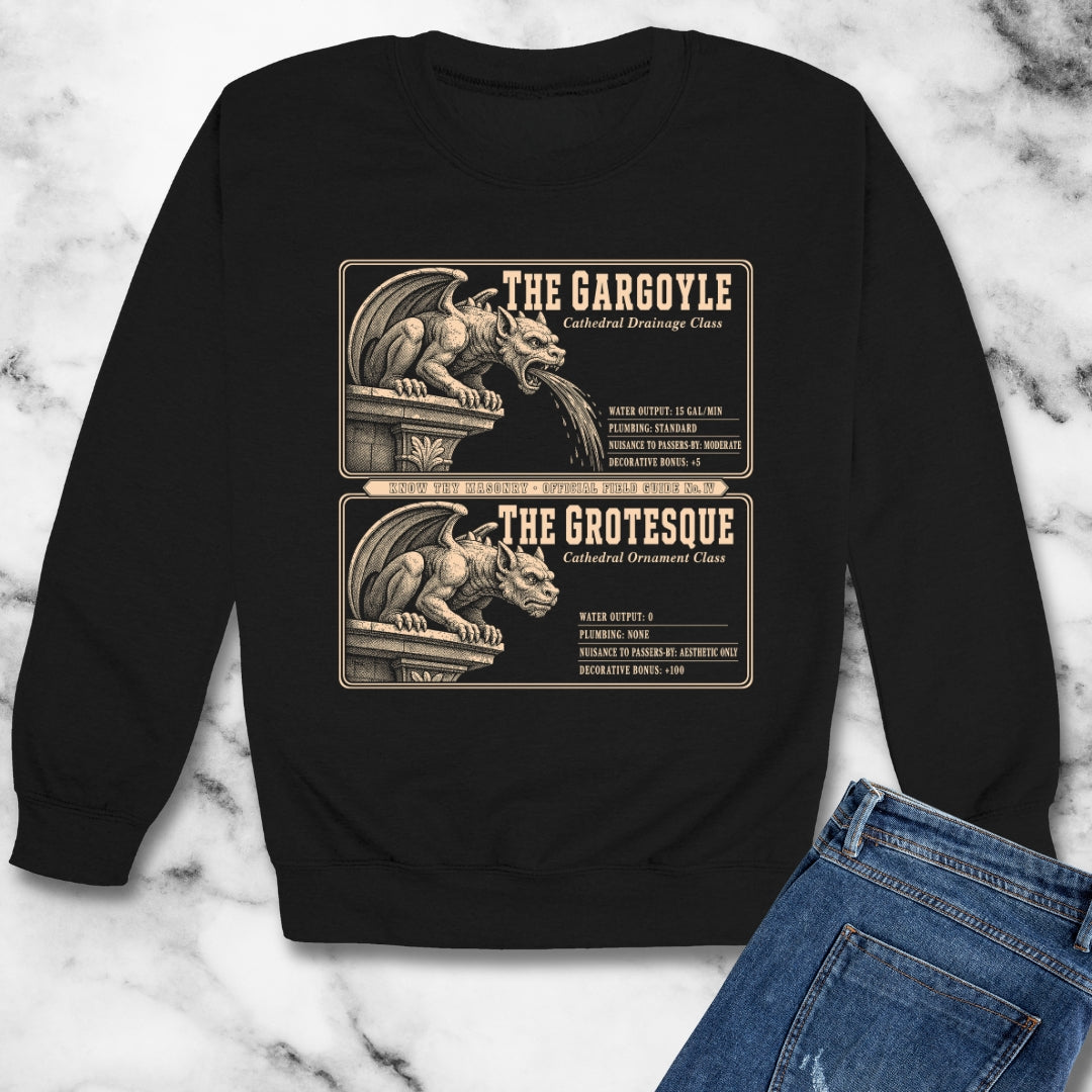 Gargoyle vs Grotesque Field Guide Unisex Heavy Crewneck Sweatshirt