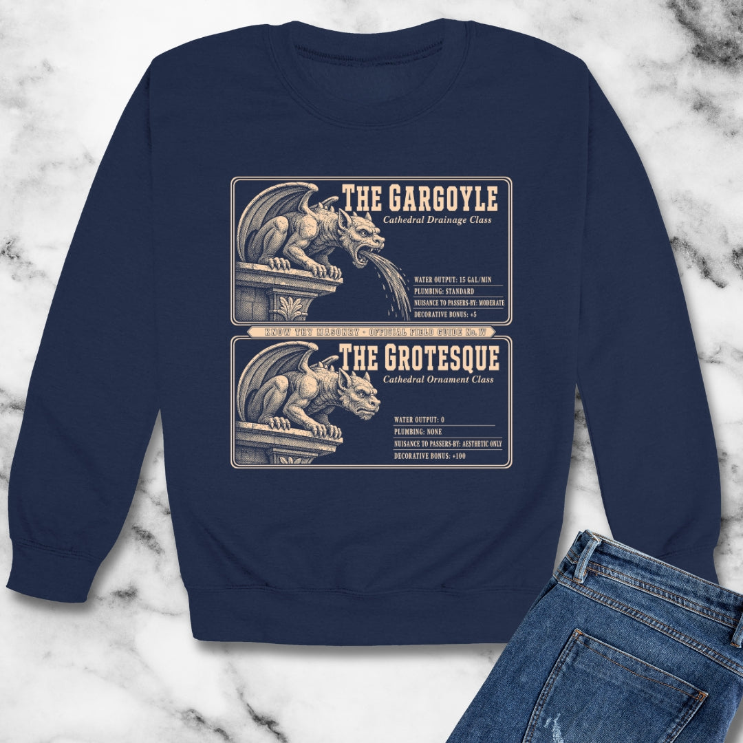 Gargoyle vs Grotesque Field Guide Unisex Heavy Crewneck Sweatshirt