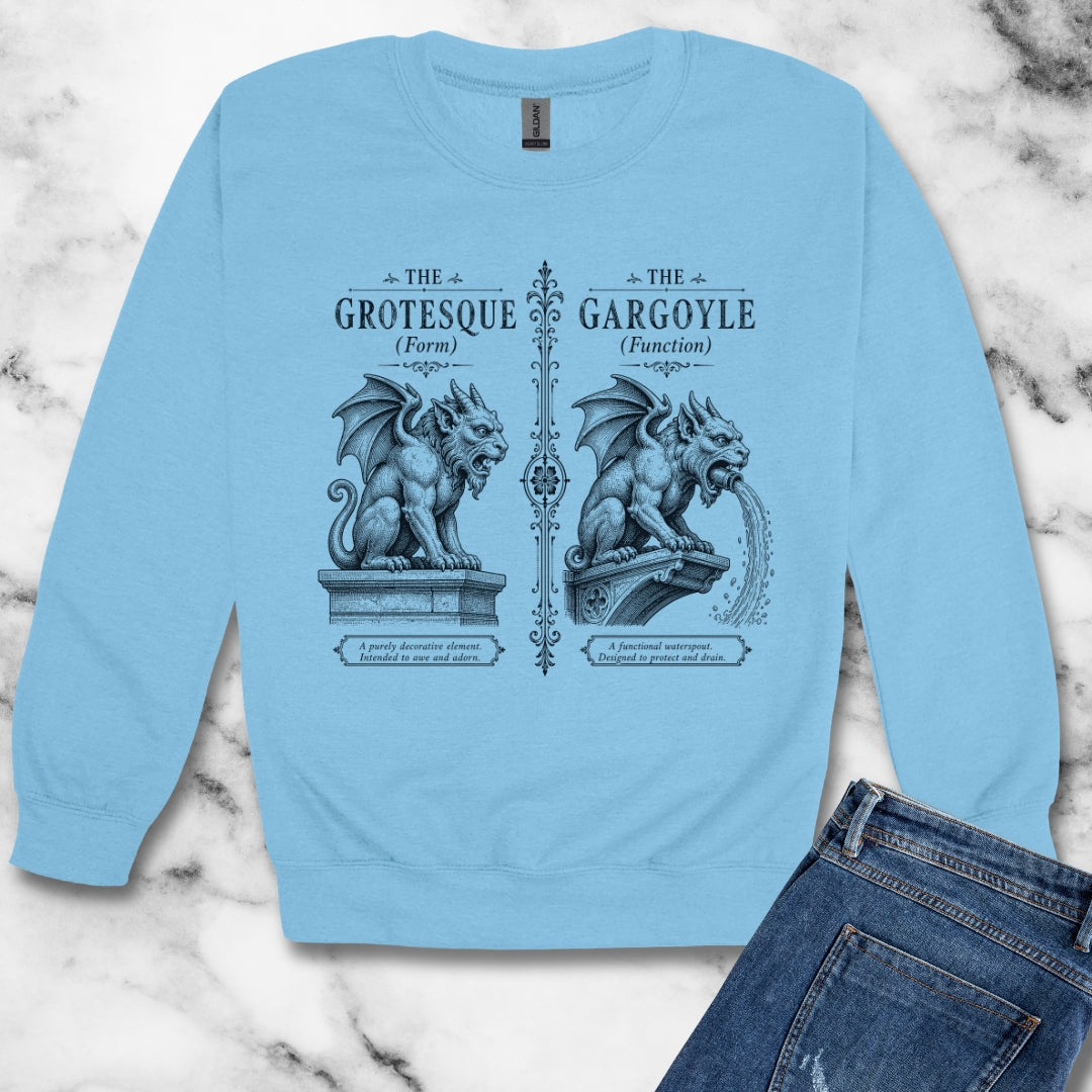 Gargoyle vs Grotesque Unisex Heavy Crewneck Sweatshirt