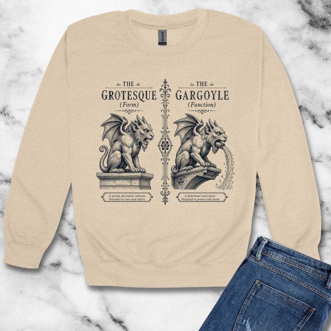 Gargoyle vs Grotesque Unisex Heavy Crewneck Sweatshirt