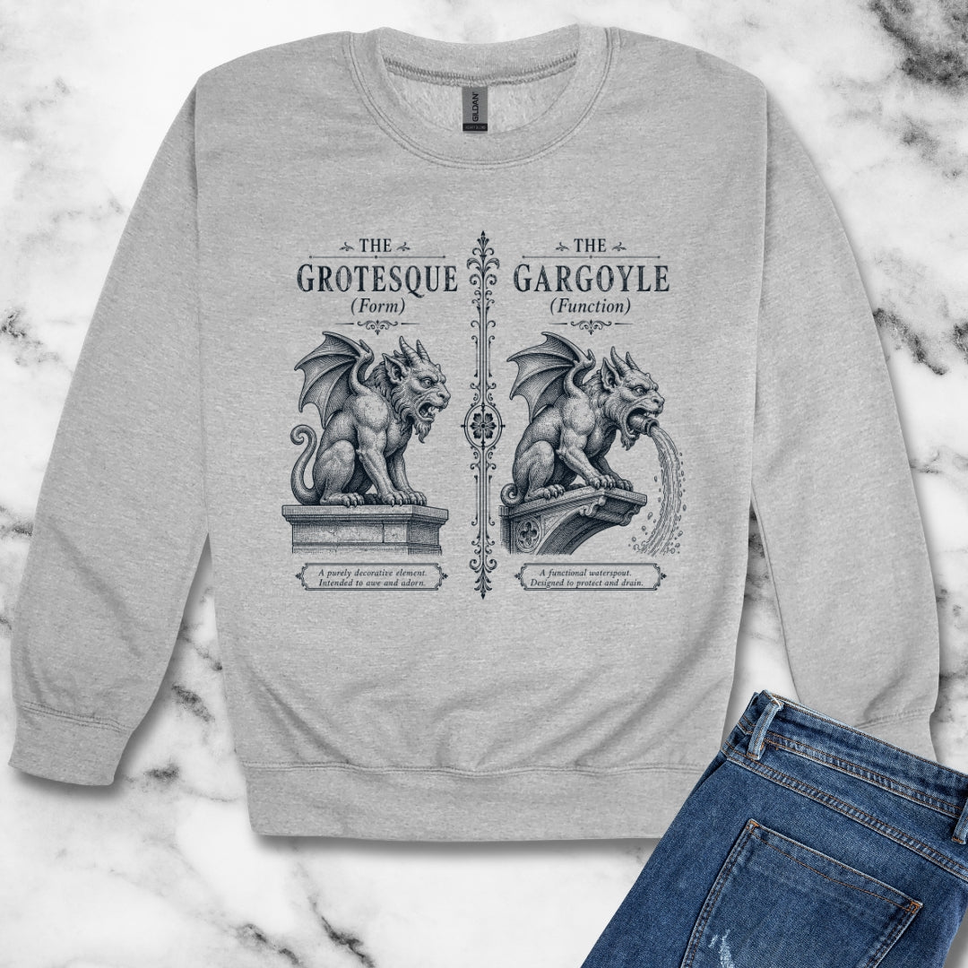 Gargoyle vs Grotesque Unisex Heavy Crewneck Sweatshirt