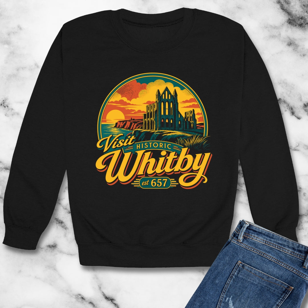 Visit Whitby Abbey Unisex Heavy Crewneck Sweatshirt