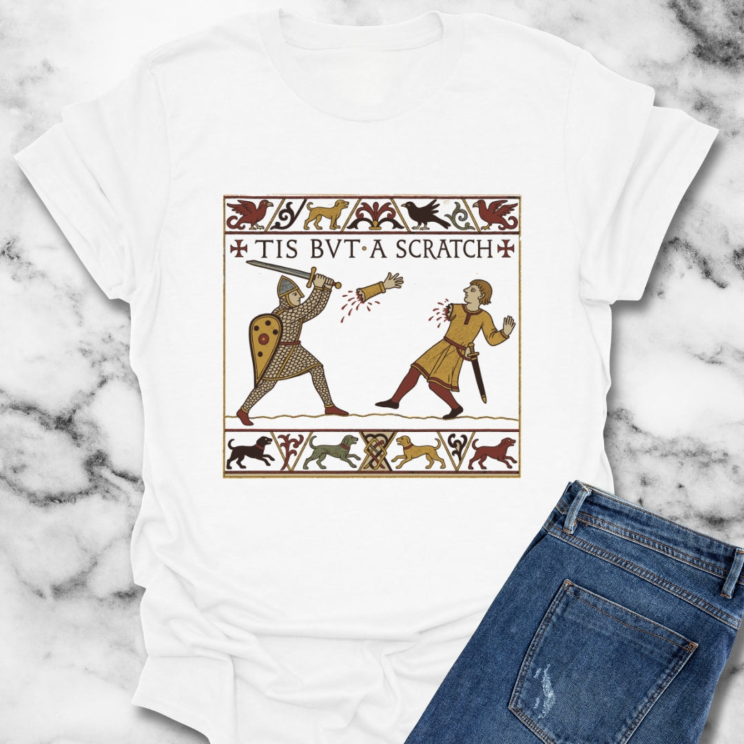 Tis But A Scratch Tapestry T-Shirt