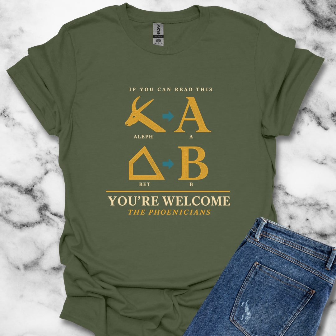 If You Can Read Phoenician Alphabet T-Shirt