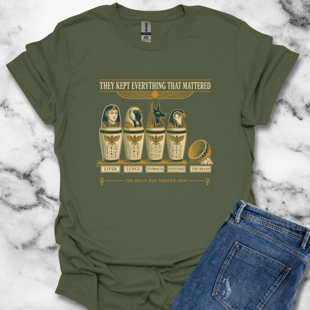 Egyptians Threw Brain Away T-Shirt