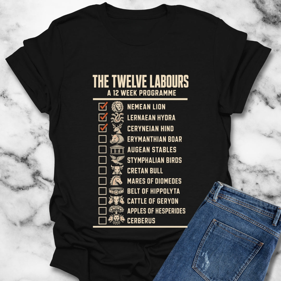 12 Labors Back Print T-Shirt