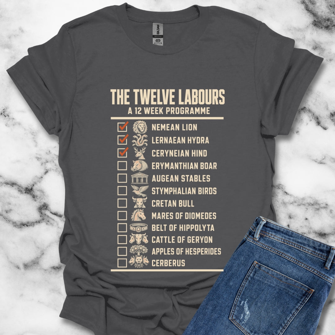 12 Labors Back Print T-Shirt