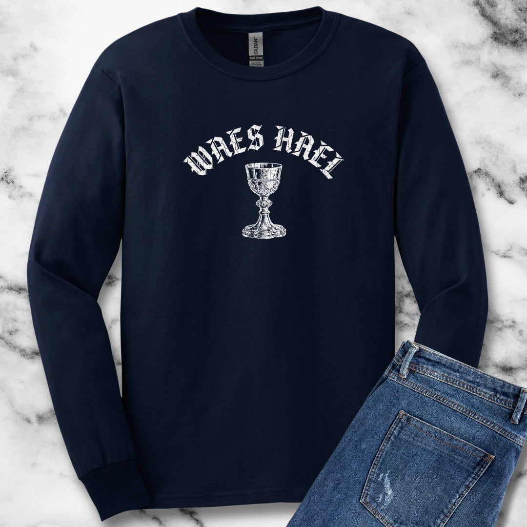 Waes Hael Old English Good Health T-Shirt Unisex Long Sleeve Tee