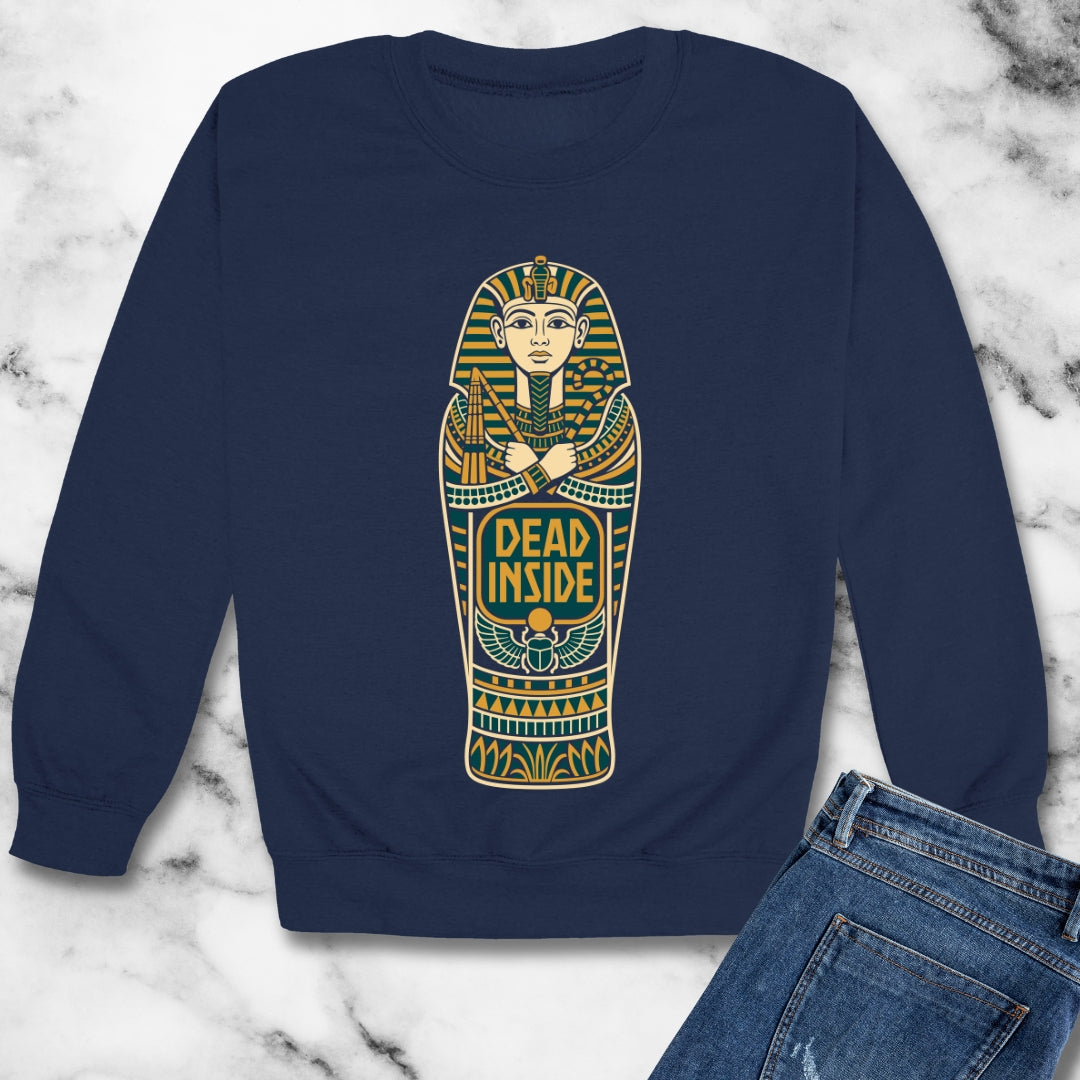 Dead Inside Sarcophagus Unisex Heavy Crewneck Sweatshirt