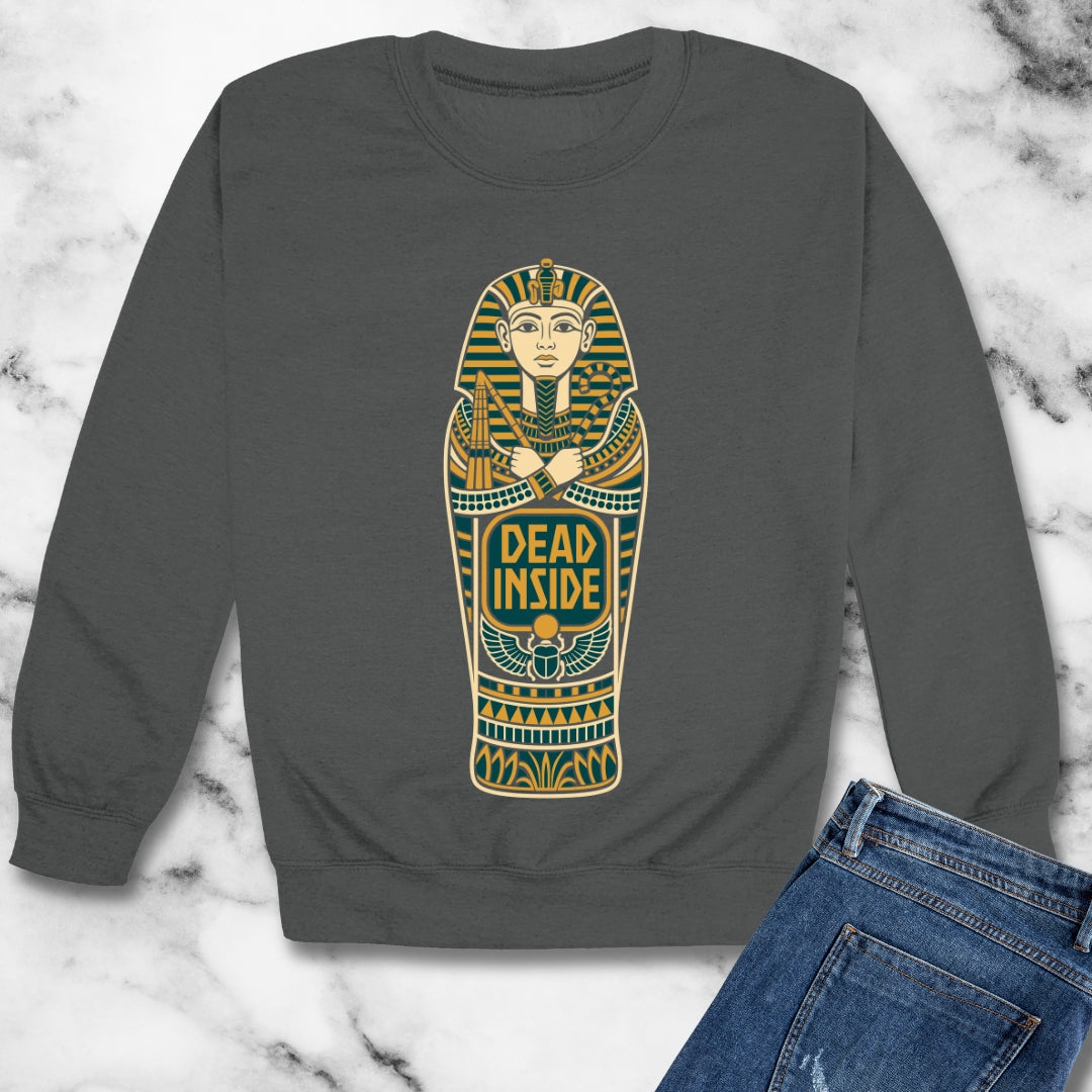 Dead Inside Sarcophagus Unisex Heavy Crewneck Sweatshirt