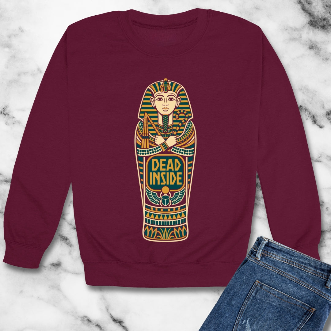 Dead Inside Sarcophagus Unisex Heavy Crewneck Sweatshirt