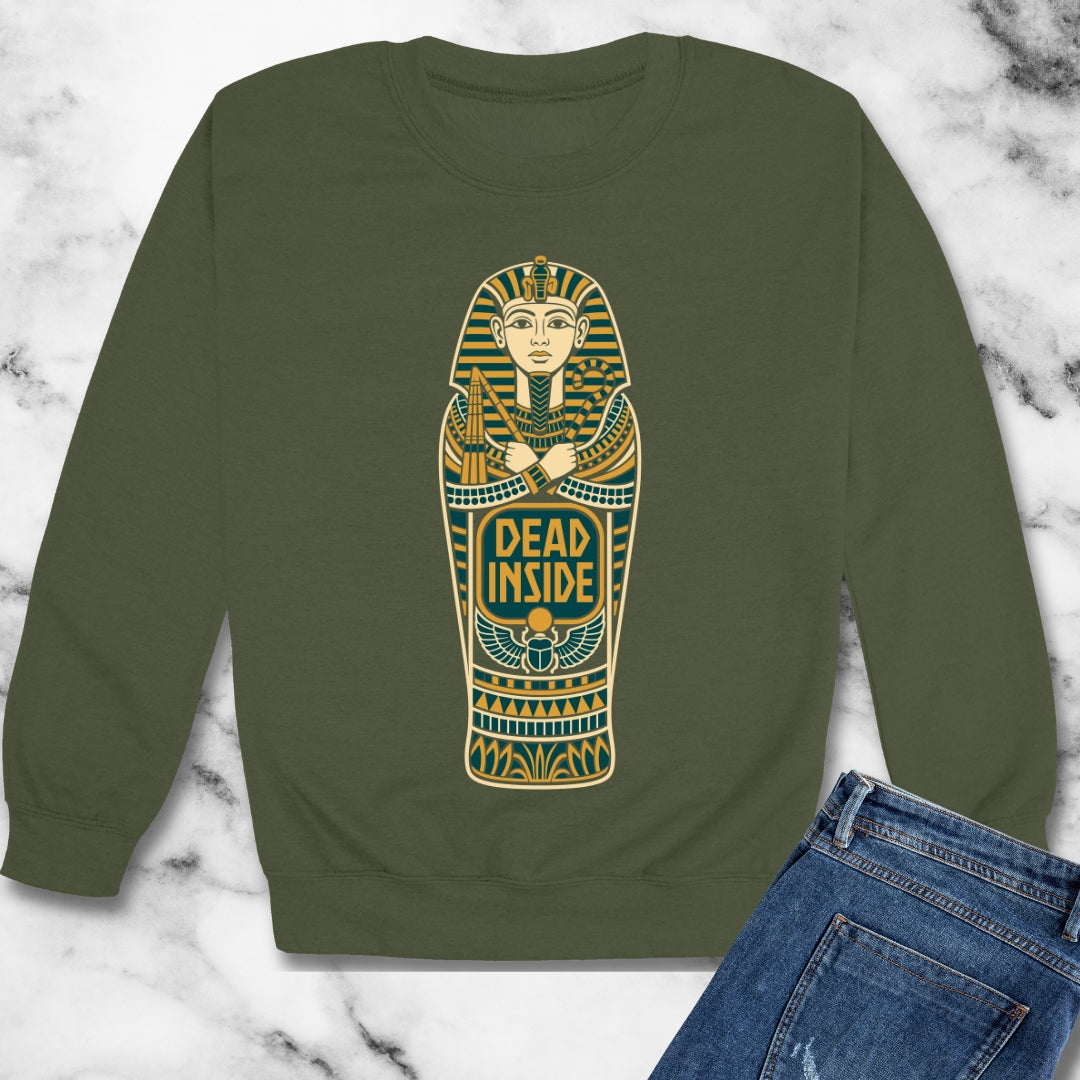 Dead Inside Sarcophagus Unisex Heavy Crewneck Sweatshirt