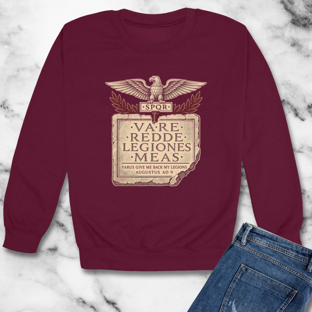 Varus Give Back Legions Quote Latin Unisex Heavy Crewneck Sweatshirt