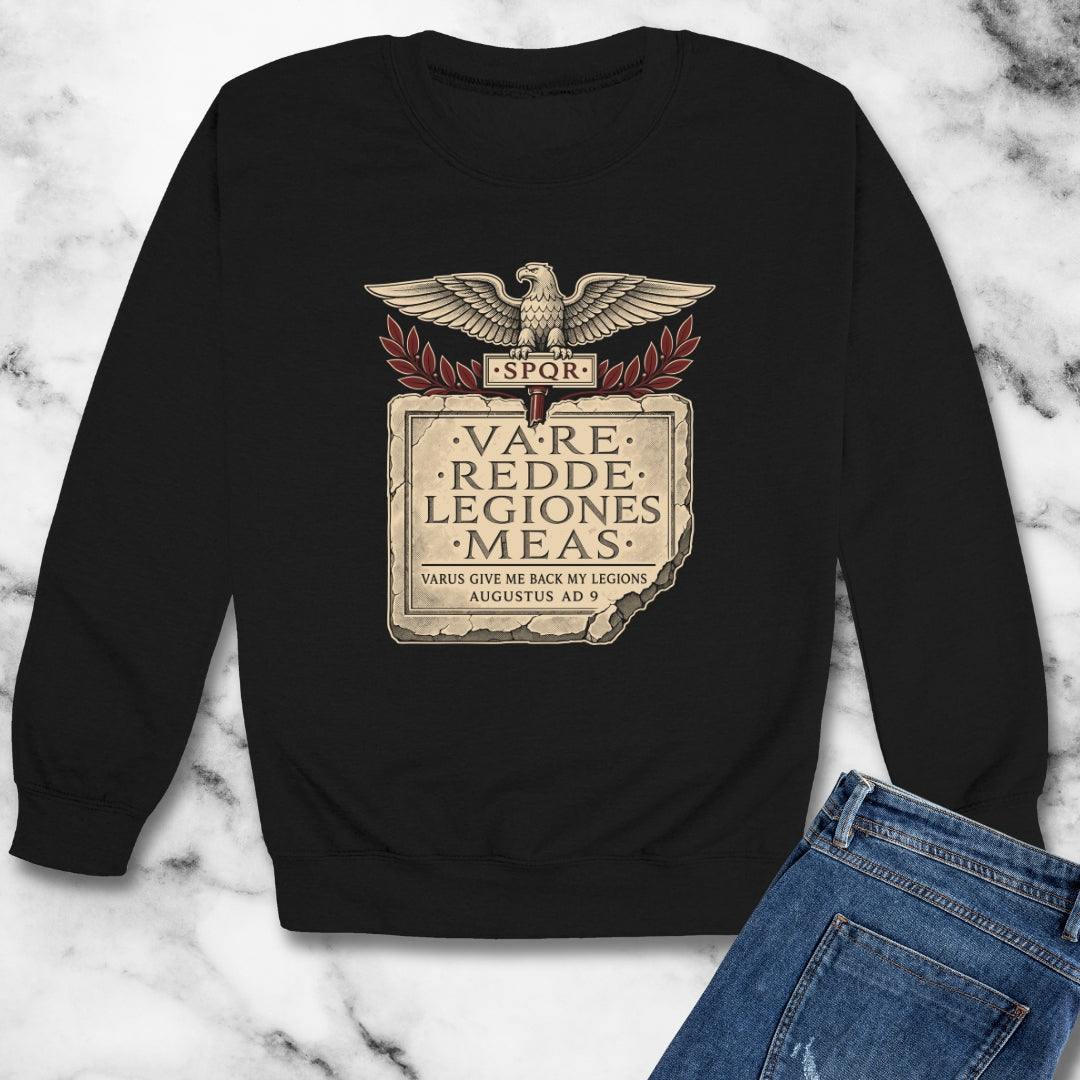 Varus Give Back Legions Quote Latin Unisex Heavy Crewneck Sweatshirt