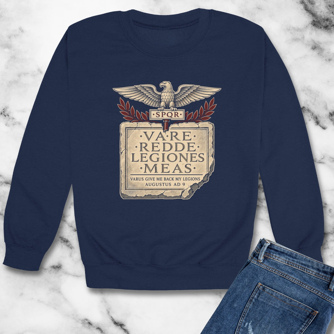 Varus Give Back Legions Quote Latin Unisex Heavy Crewneck Sweatshirt