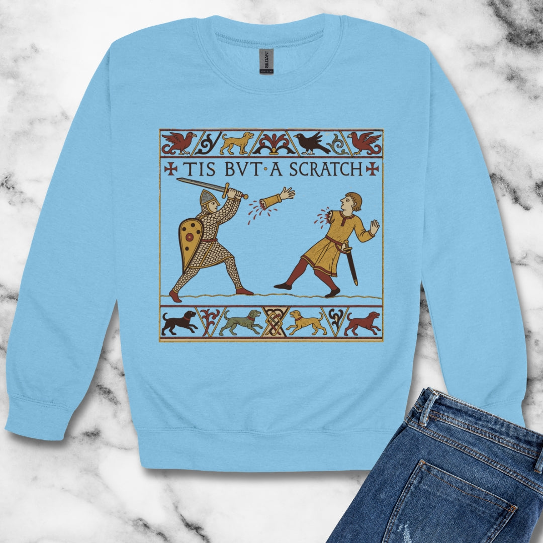 Tis But A Scratch Tapestry Unisex Heavy Crewneck Sweatshirt