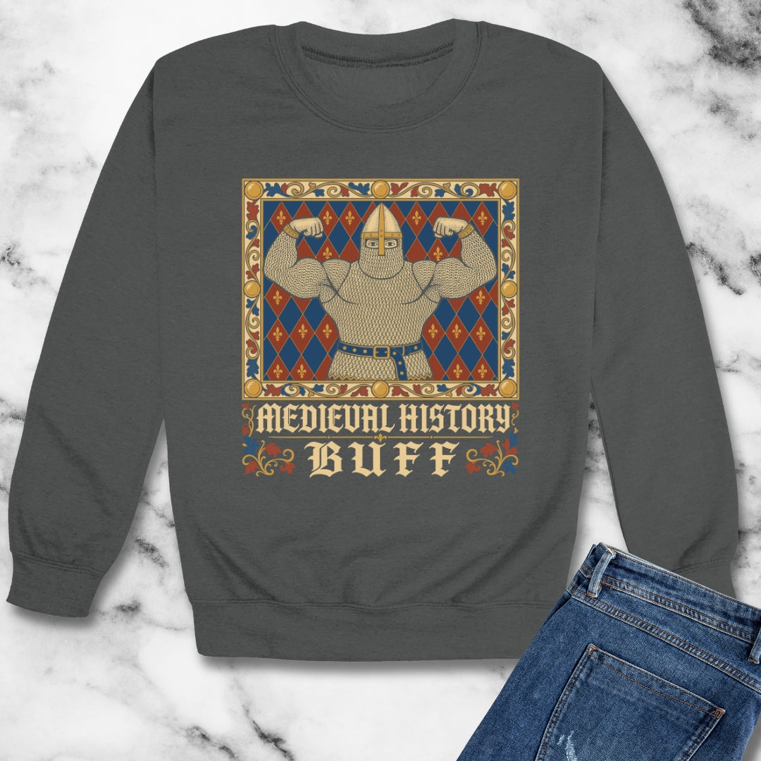 Medieval History Buff Knight Unisex Heavy Crewneck Sweatshirt