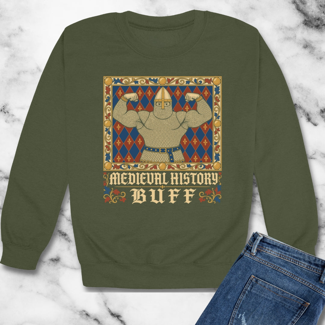 Medieval History Buff Knight Unisex Heavy Crewneck Sweatshirt