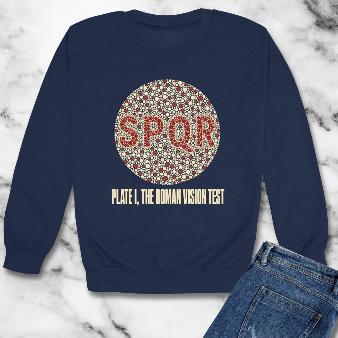 Roman Vision Test Unisex Heavy Crewneck Sweatshirt