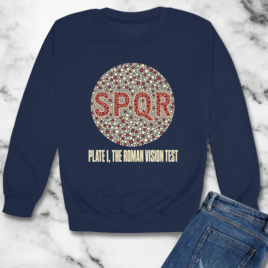 Roman Vision Test Unisex Heavy Crewneck Sweatshirt