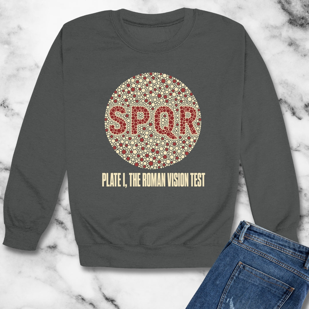 Roman Vision Test Unisex Heavy Crewneck Sweatshirt