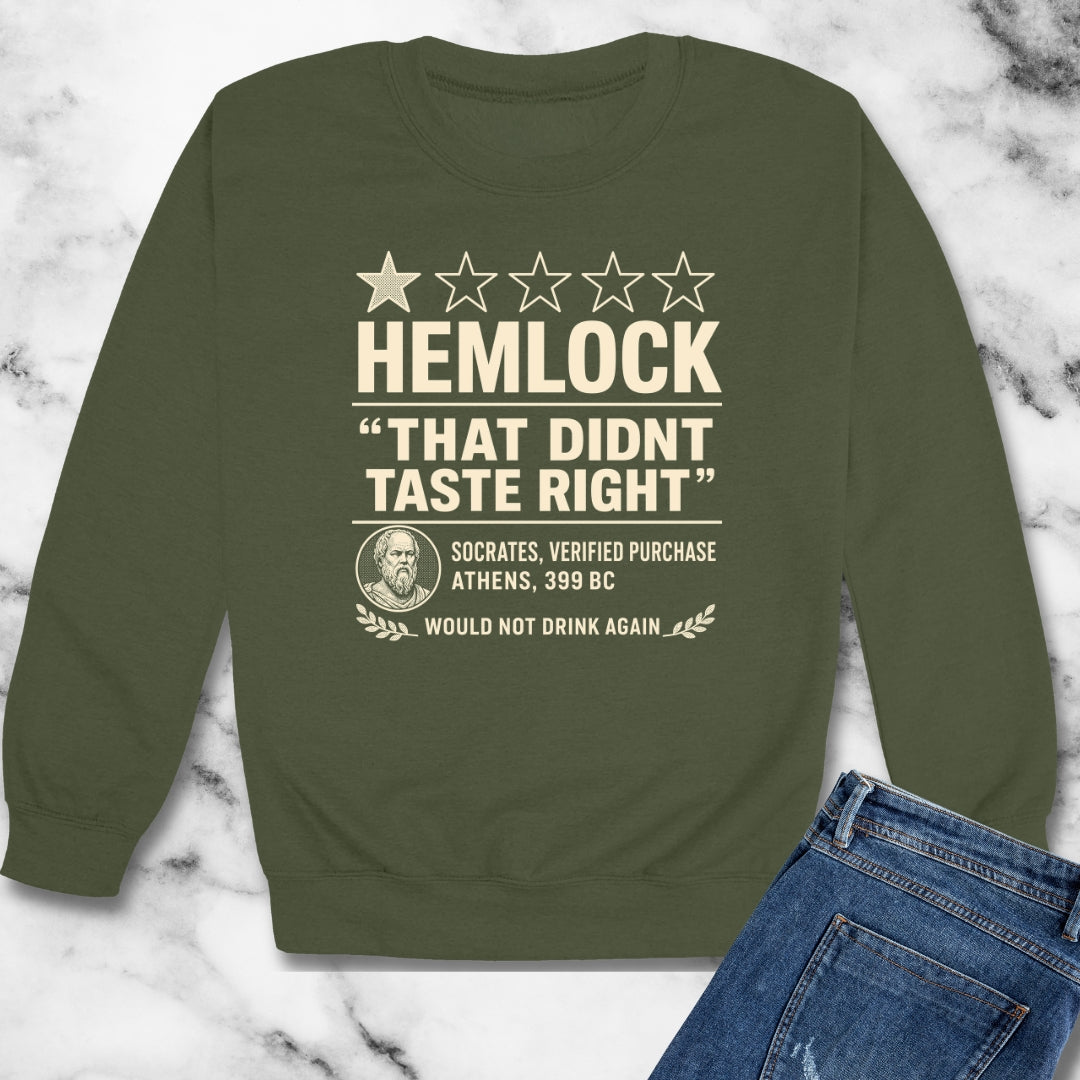 Hemlock Review Socrates Unisex Heavy Crewneck Sweatshirt