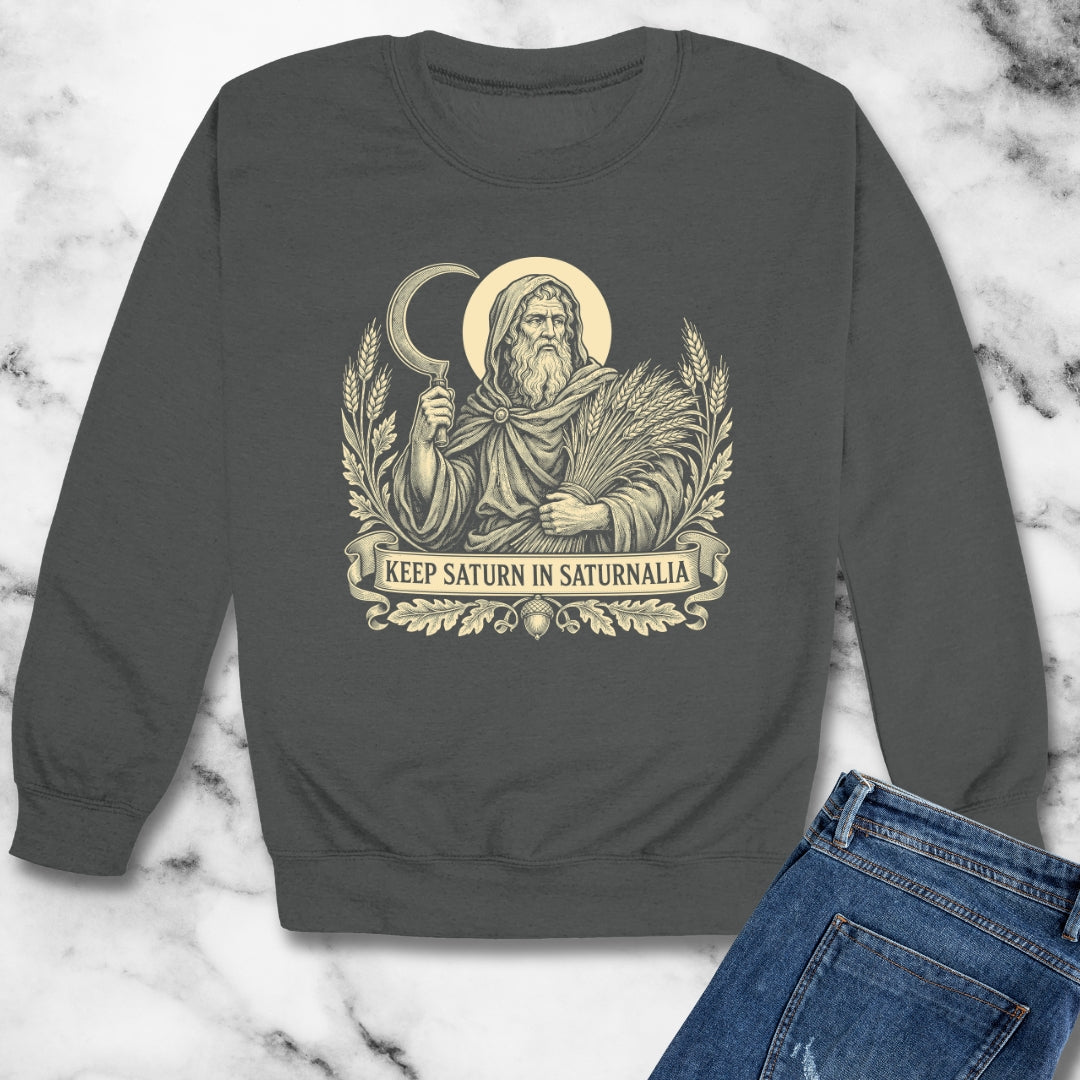 Keep Saturn In Saturnalia Unisex Heavy Crewneck Sweatshirt