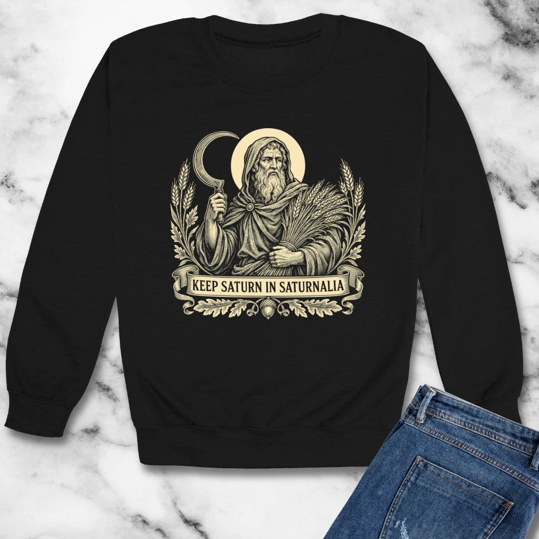 Keep Saturn In Saturnalia Unisex Heavy Crewneck Sweatshirt
