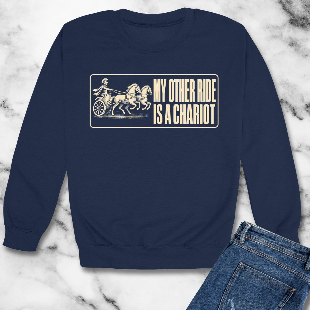 My Other Ride is a Chariot Unisex Heavy Crewneck Sweatshirt