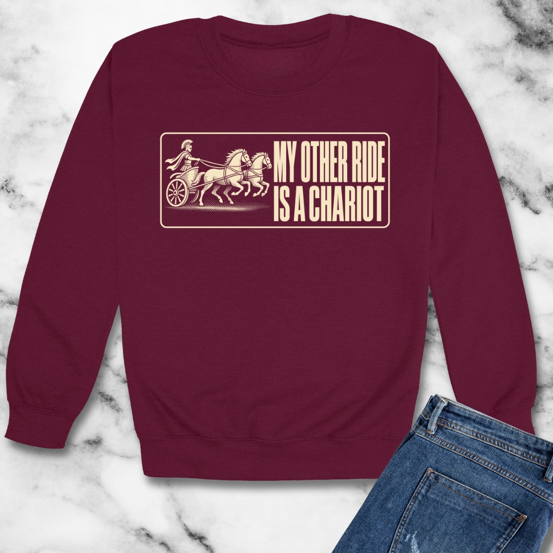 My Other Ride is a Chariot Unisex Heavy Crewneck Sweatshirt