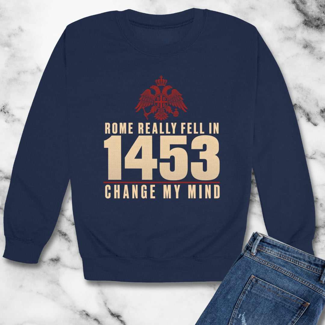 Rome Fell 1453 Unisex Heavy Crewneck Sweatshirt