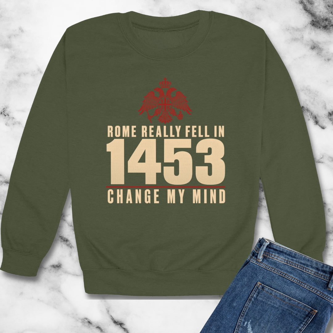 Rome Fell 1453 Unisex Heavy Crewneck Sweatshirt