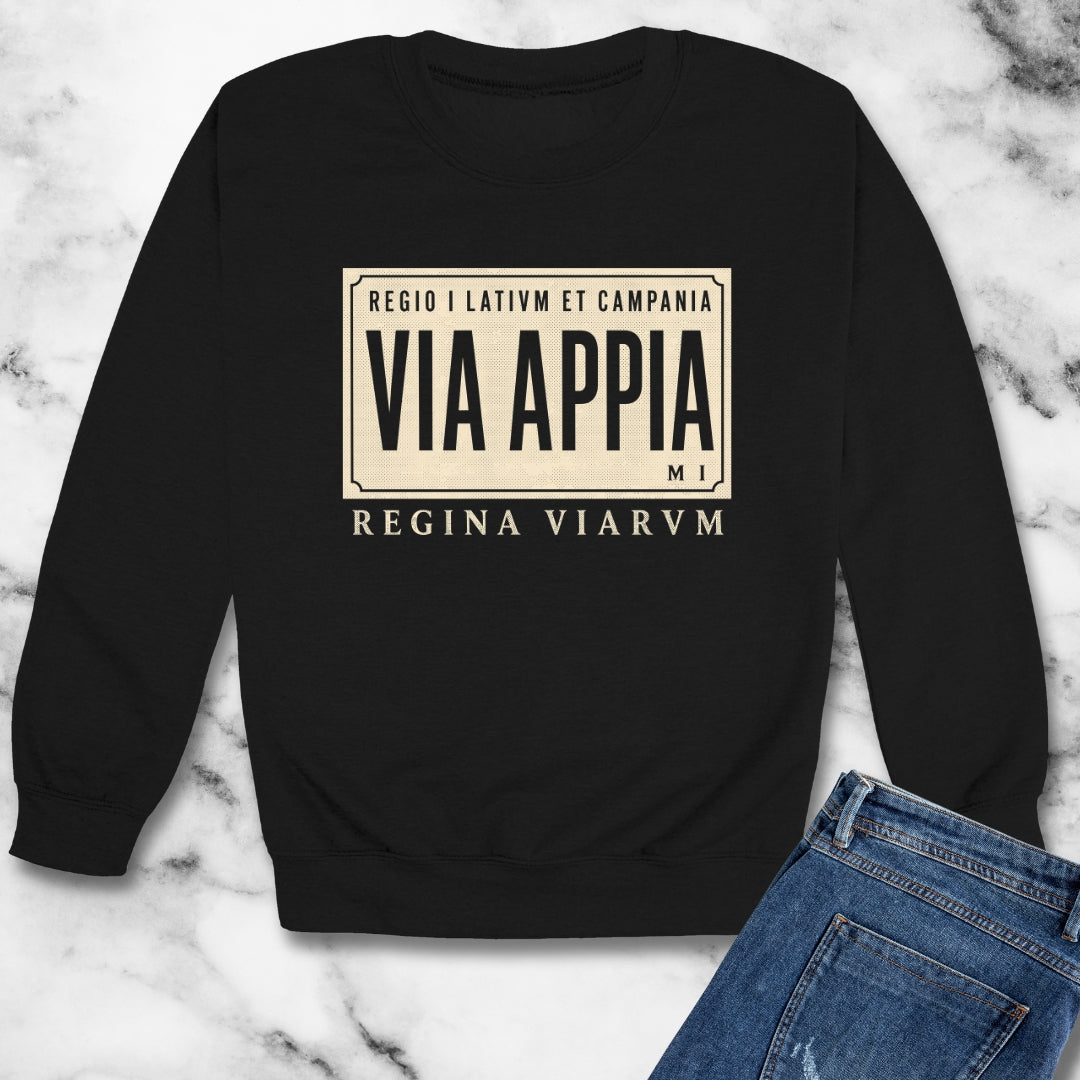 Via Appia Queen of the Roads Unisex Heavy Crewneck Sweatshirt