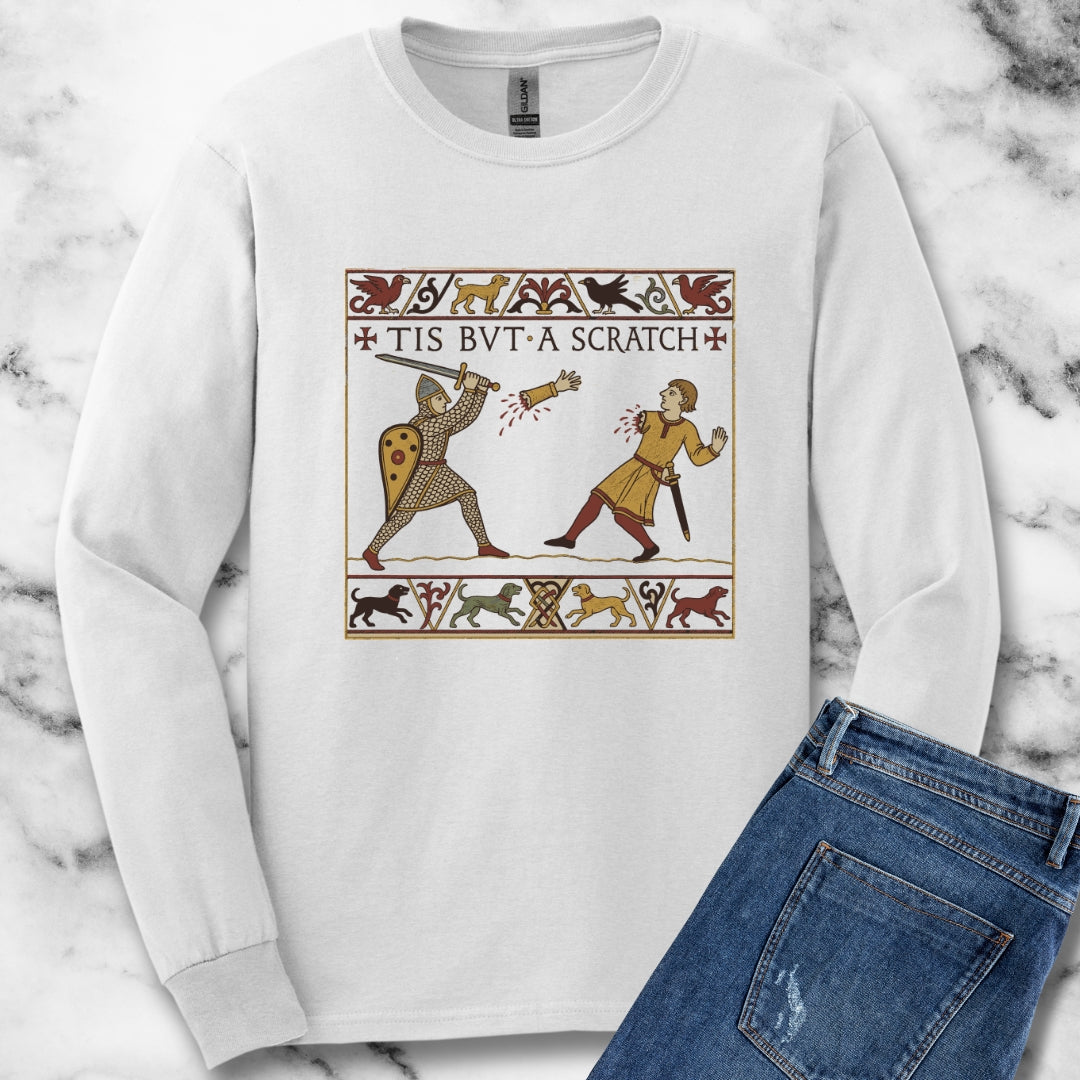 Tis But A Scratch Tapestry Unisex Long Sleeve Tee