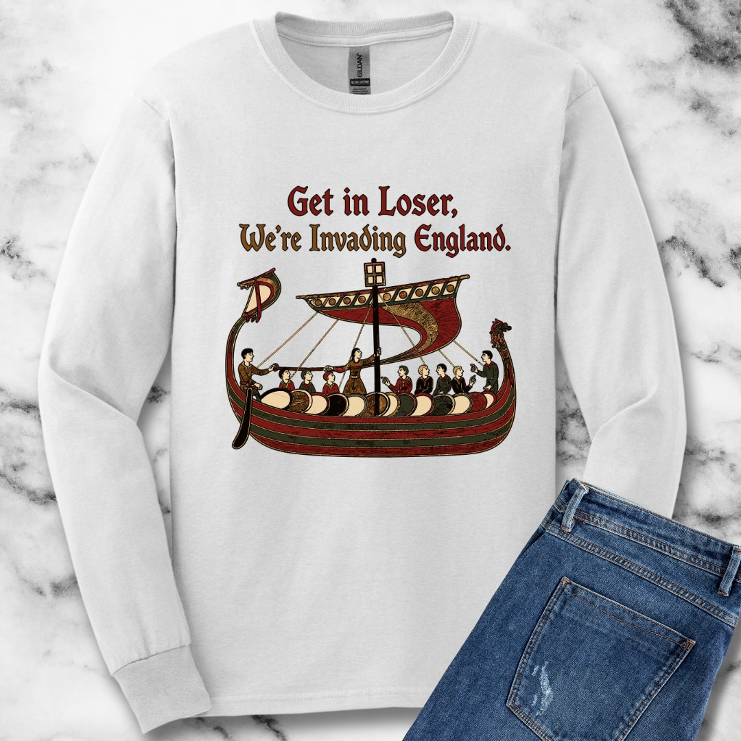 Get in Loser Norman Conquest Tapestry Unisex Long Sleeve Tee