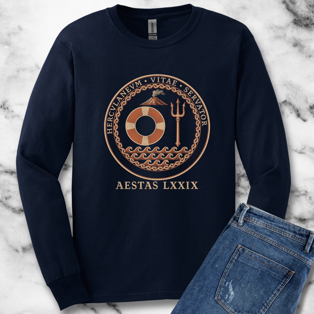Herculaneum Lifeguard Summer 79 in Latin Unisex Long Sleeve Tee