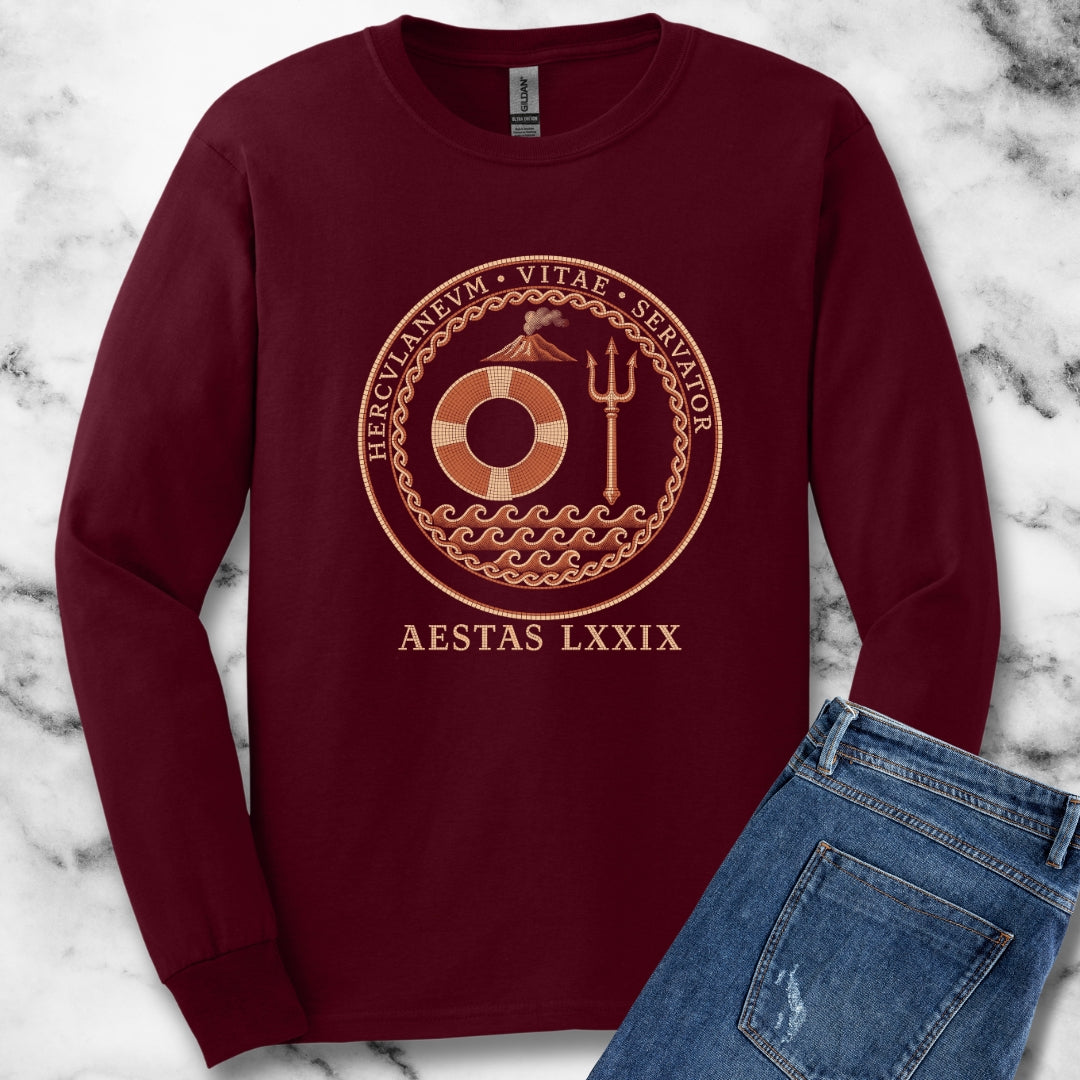Herculaneum Lifeguard Summer 79 in Latin Unisex Long Sleeve Tee